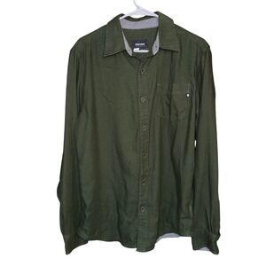 Marmot‎ Mens Green Long Sleeve Button Up Casual Shirt Everyday Outdoors